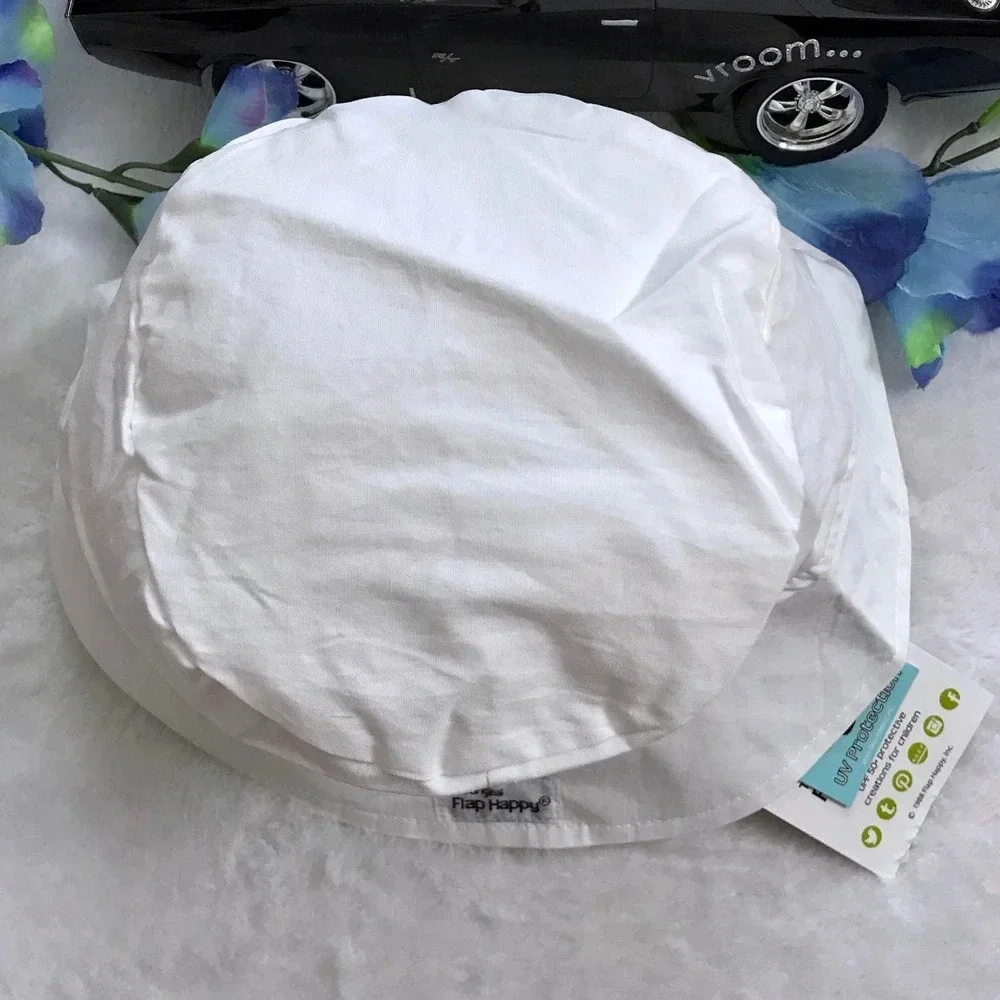 Flap Happy NWT UPF 50 White Bucket Hat Kids XL (2+ Years)